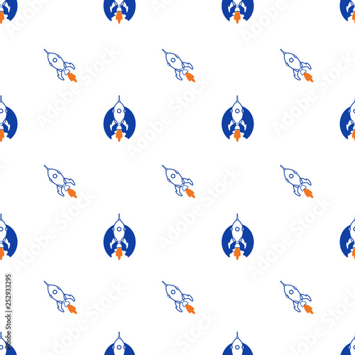 Colored rocket ship pattern