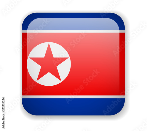 Free Download North Korea flag bright square icon. Vector Illustration - GFXLoad