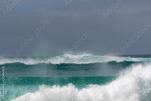 Capo Verde ocean waves seen from the beach