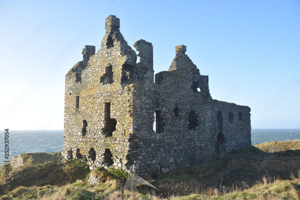 Dunskey Castle near Portpatrick, Dumfries and Galloway, Scotland