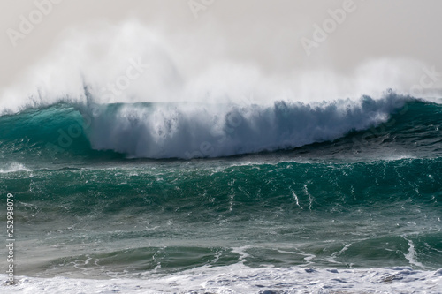 Capo Verde ocean waves seen from the beach