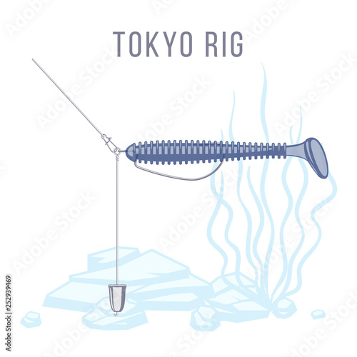 Tokyo rig fishing tackle setup.