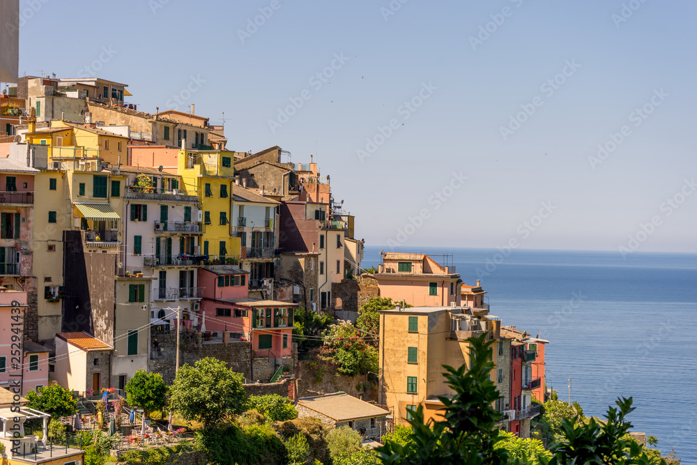 The townscape and cityscape of Corniglia, Cinque Terre, Italy