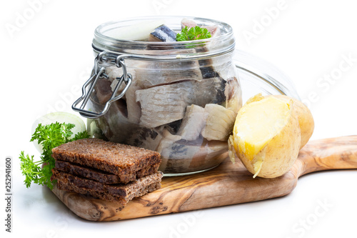 Photography Marinated herring rolls with vegetable