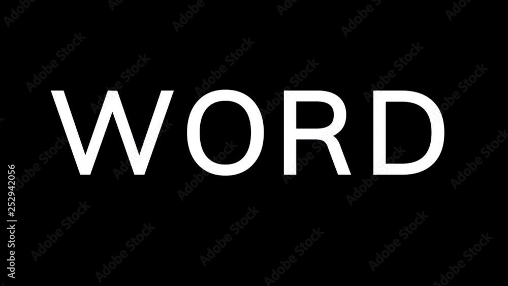 From the Glitch effect arises text WORD. Then the TV turns off. Alpha channel Premultiplied - Matted with color black From the Glitch effect arises text WORD. Then the TV turns off. Alpha channel Premultiplied - Matted with color black