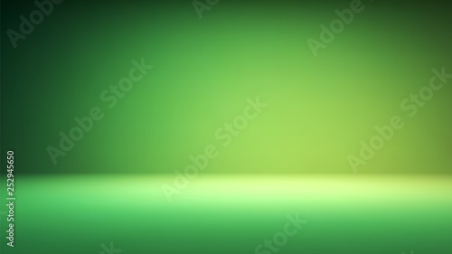 Colorful green studio backdrop with empty space for your content
