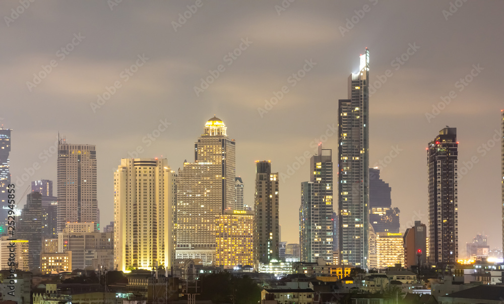 Bangkok downtown ,City Light night
