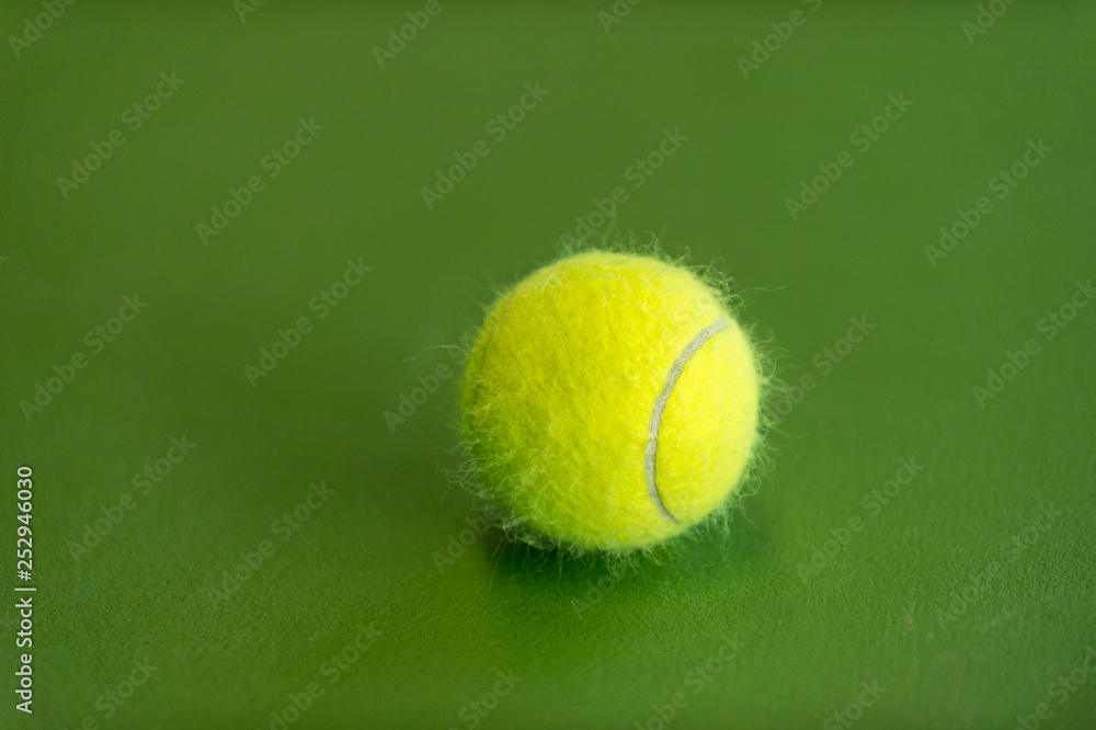 tennis ball on a tennis court