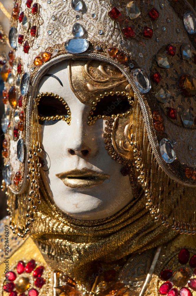Italy, Venice - February 23, 2019: the most popular carnival in Europe