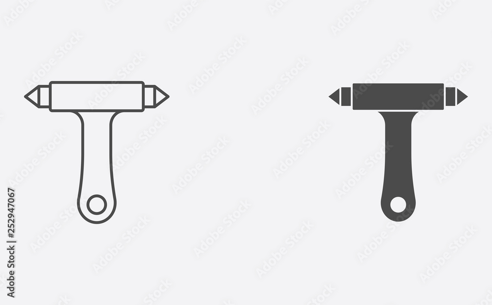 Emergency outline and filled vector icon sign symbol Emergency outline and filled vector icon sign symbol