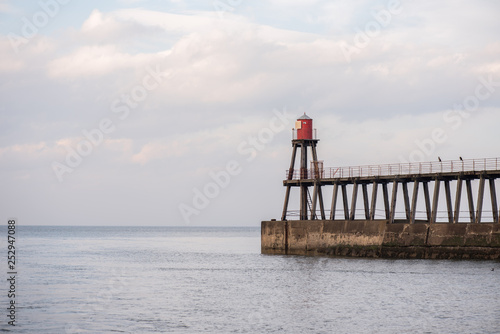 Entrance to harbour, Whitby, UK 