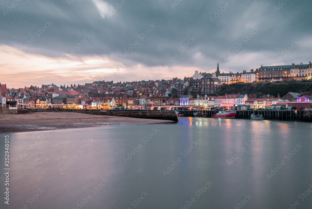 Whitby evening city view, United Kingdom