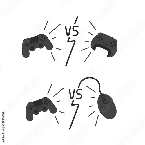 Console video game gamepad versus computer mouse or other controller