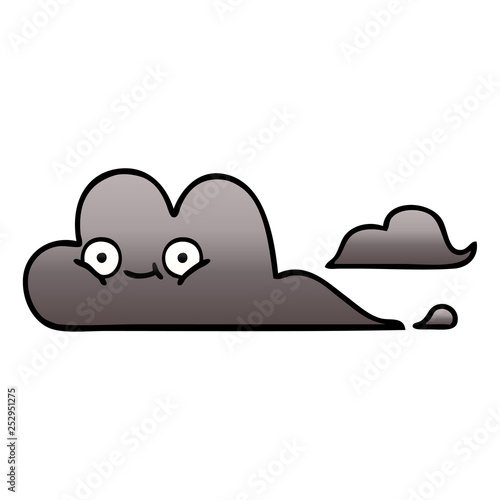gradient shaded cartoon storm cloud © lineartestpilot