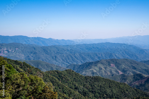 Mountain view at 1715 view point in Nan province photo