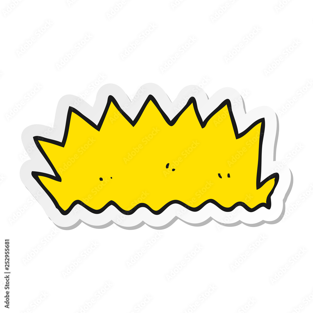 sticker of a cartoon explosion sticker of a cartoon explosion