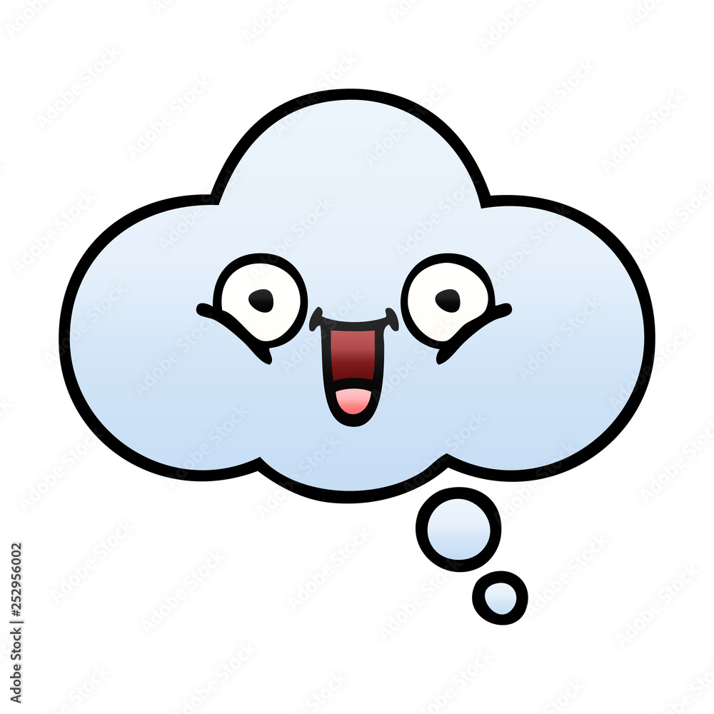 gradient shaded cartoon thought bubble gradient shaded cartoon thought bubble