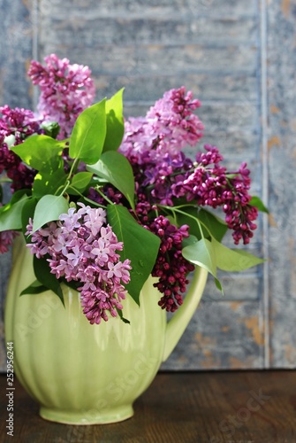Wallpaper Mural Bright lilac. A bouquet of colorful lilacs. Lilac in a vase. Place for text. Soft focus Torontodigital.ca