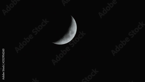 Timelapse of a Moon on a clear sky