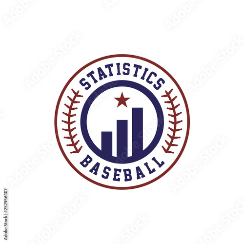 Statistics Baseball Team Manager logo design