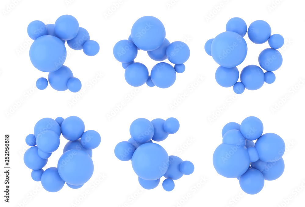 3d rendering of different spheres isolated on white background. Circle abstract frames templates with copy space for text. Liqht blue plastic look. Design poster, banner, social media post 3d rendering of different spheres isolated on white background. Circle abstract frames templates with copy space for text. Liqht blue plastic look. Design poster, banner, social media post