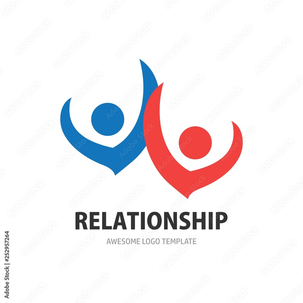 Friendship and relationship logo template Friendship and relationship logo template
