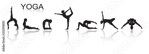 Set of yoga positions