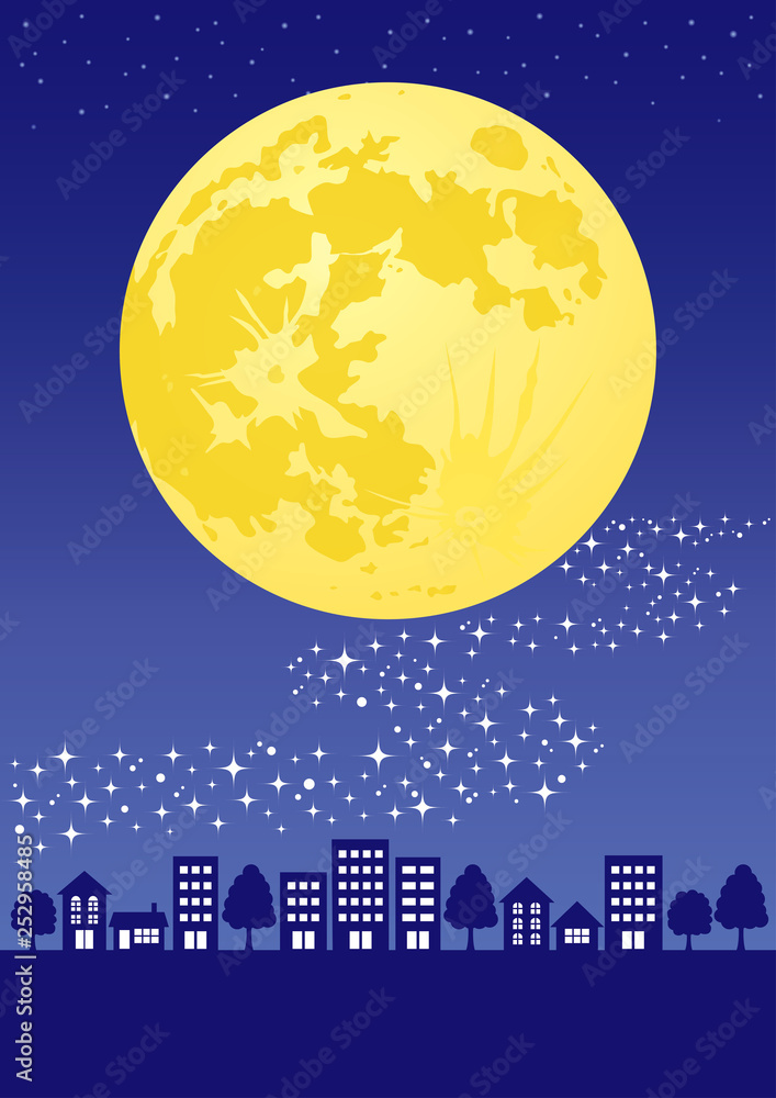 Naklejka premium 月見会 広告 チラシ