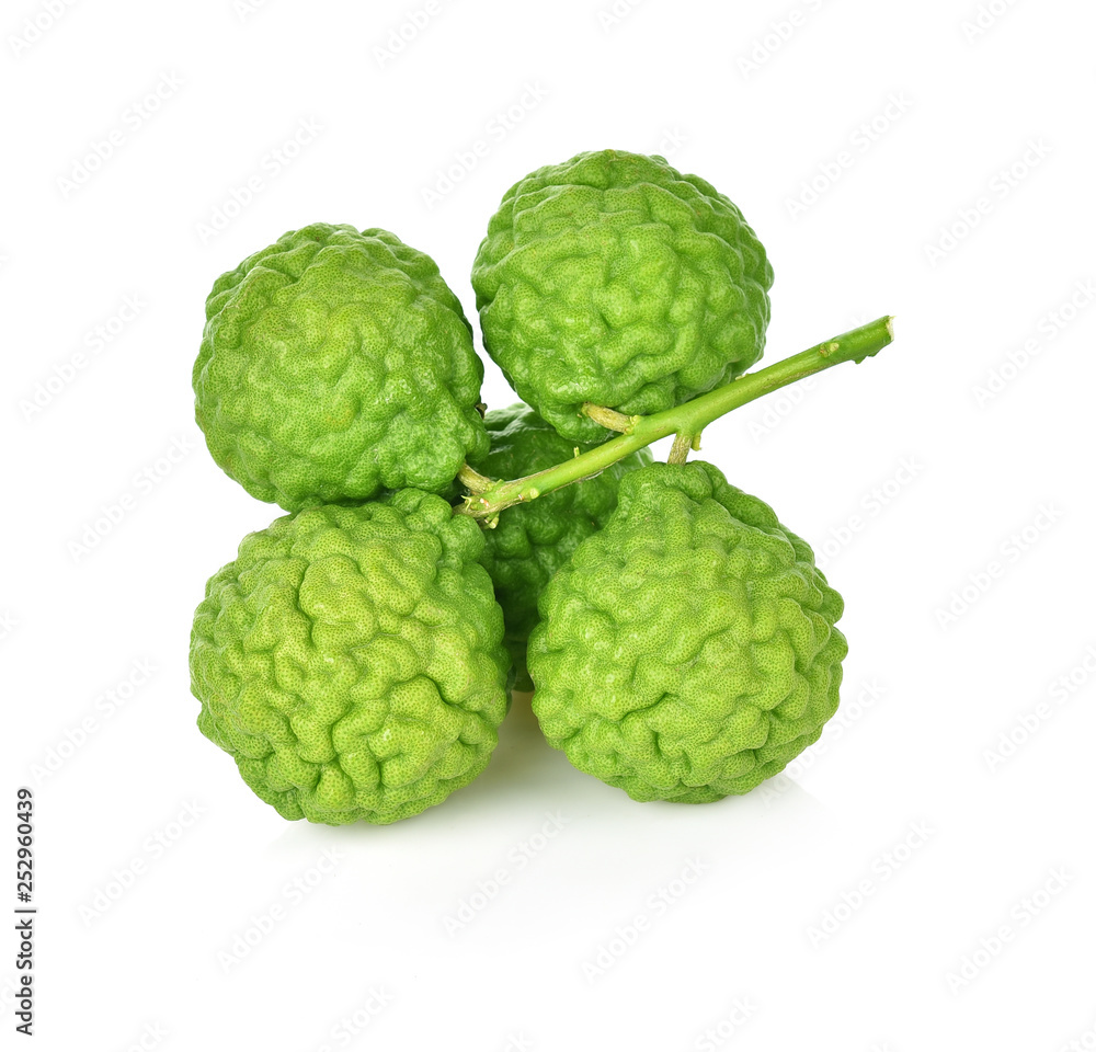 Fototapeta premium Bergamot fruit isolated on the white background.