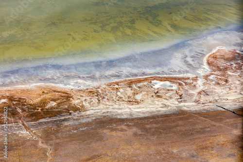 Abstract aerial view of coastline on the Great Ocean Road, Melbourne, Australia