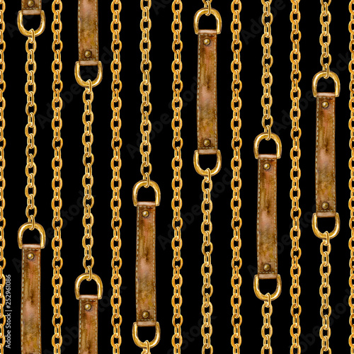 Golden chain glamour seamle...