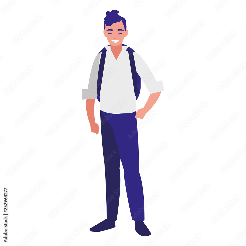 young man avatar character young man avatar character