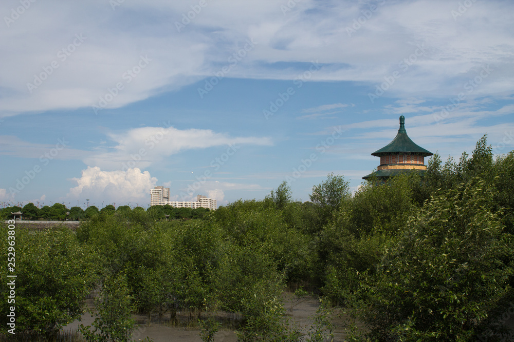 view of Pagoda on surabaya, indonesian