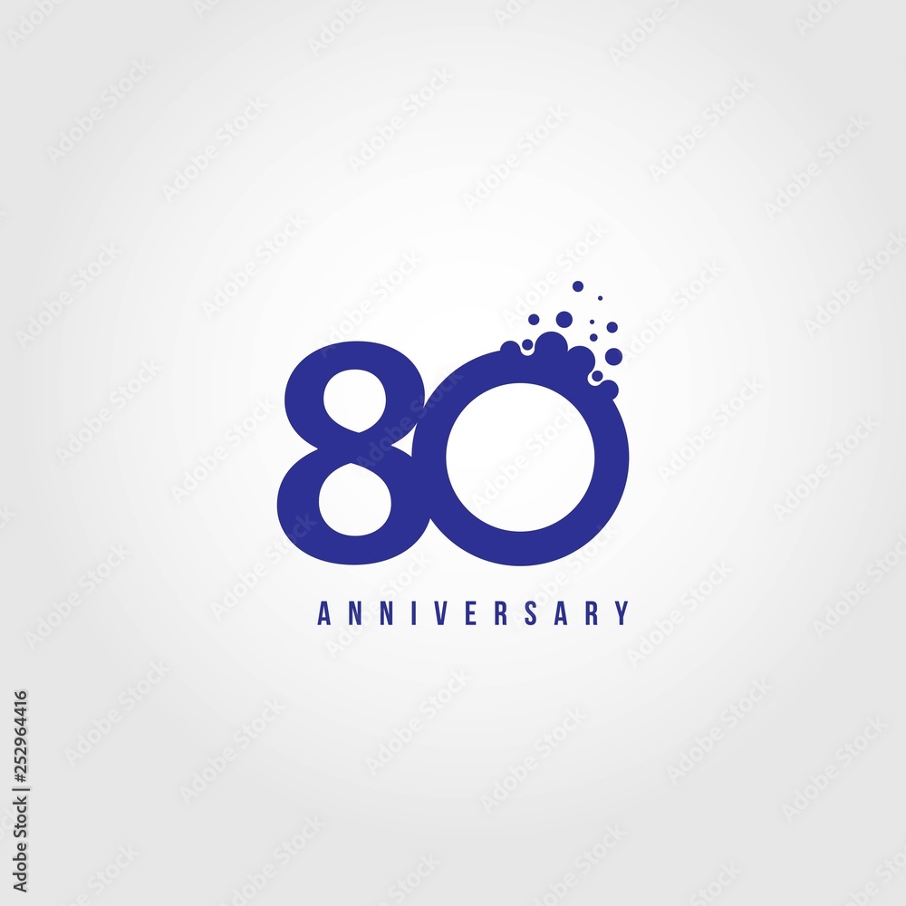 80 Year Anniversary Vector Template Design Illustration 80 Year Anniversary Vector Template Design Illustration
