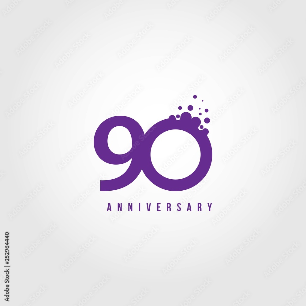 90 Year Anniversary Vector Template Design Illustration 90 Year Anniversary Vector Template Design Illustration