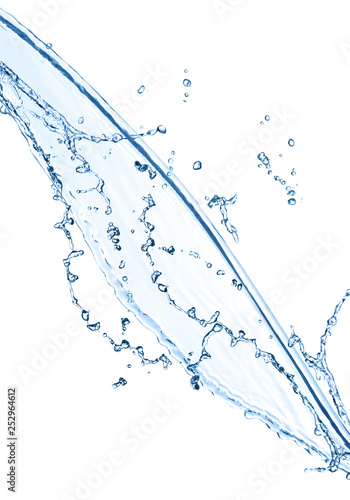 Splash of clear fresh water on white background