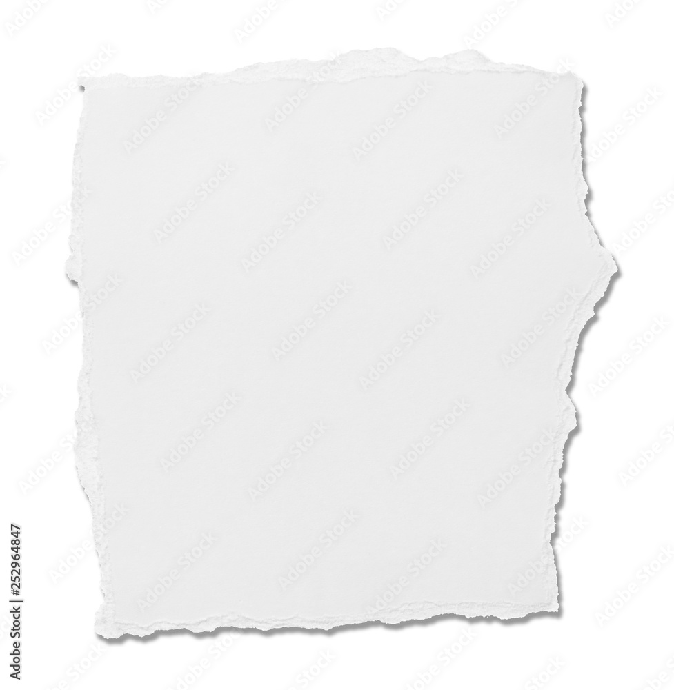 white paper ripped message torn