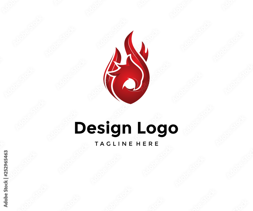Vector logo design,icon phoenix,and fire Vector logo design,icon phoenix,and fire