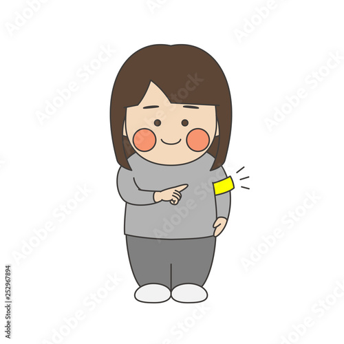 女性キャラクター腕章