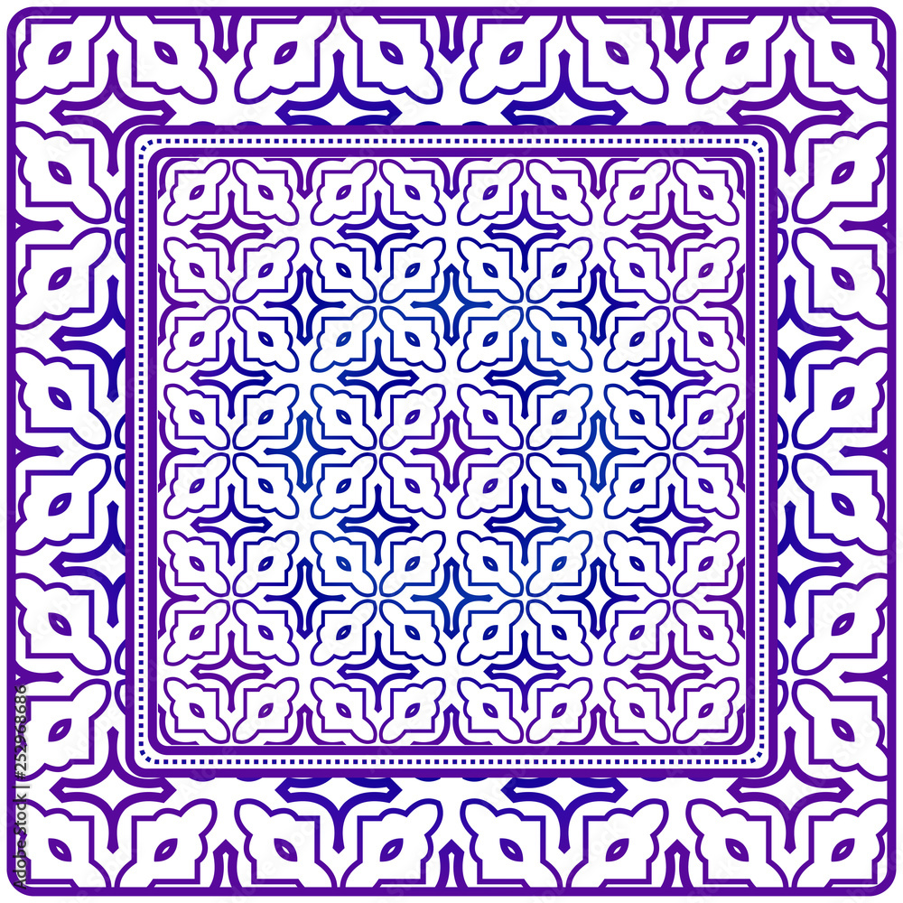 Geometric Pattern. Vector Illustration. Design For Wallpaper, Flyer, Book, Brochure. Purple gradient color
