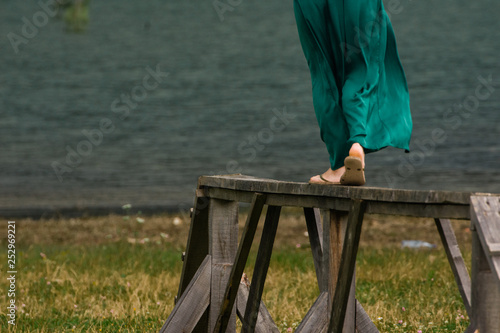 Steps on balance and acrobatic