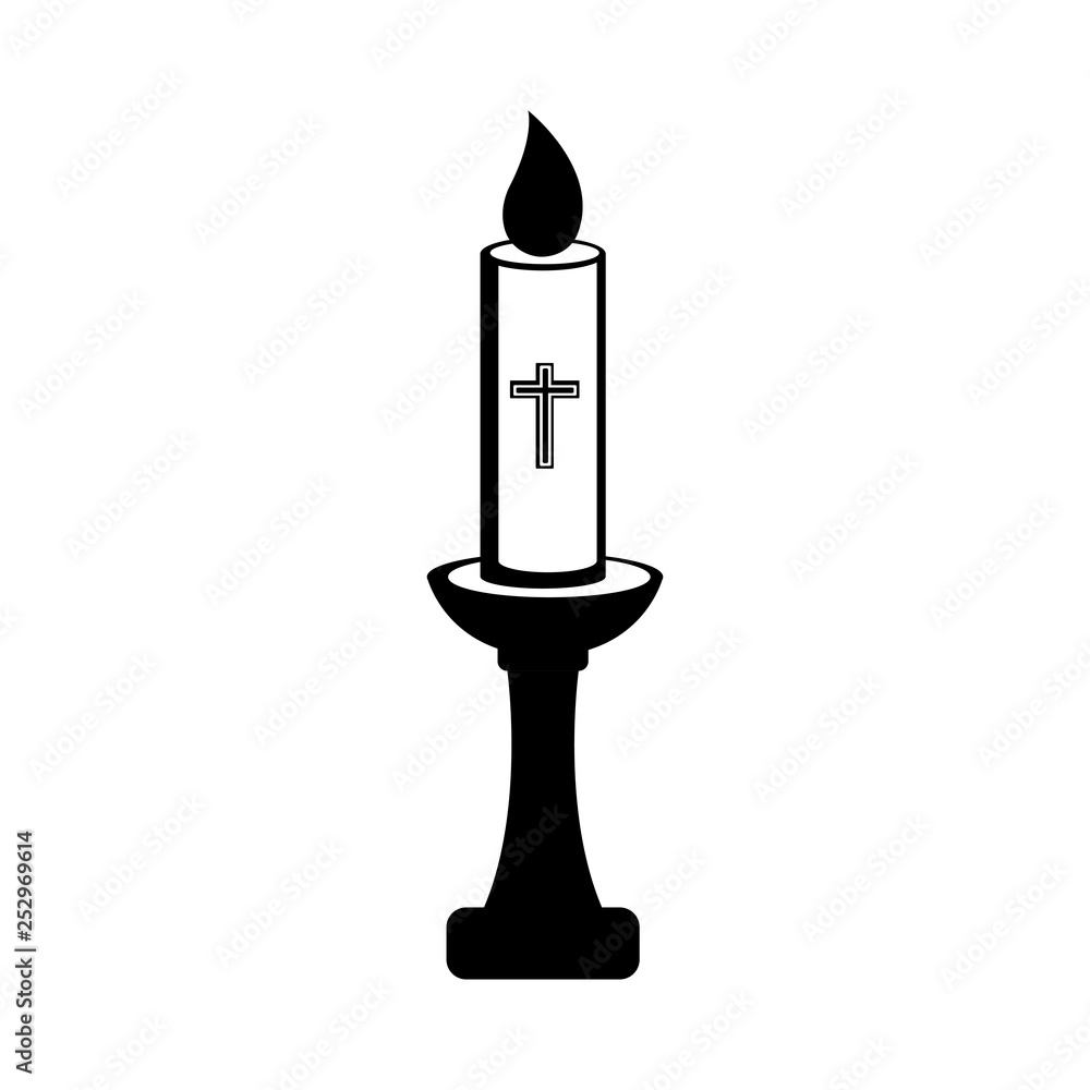 Isolated Paschal candle icon. Vector illustration design Isolated Paschal candle icon. Vector illustration design