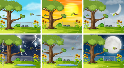 Set of nature pack background