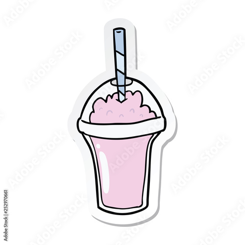 sticker of a cartoon smoothie
