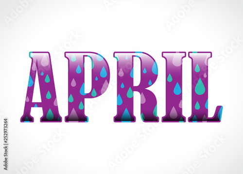 Glossy April Text Art