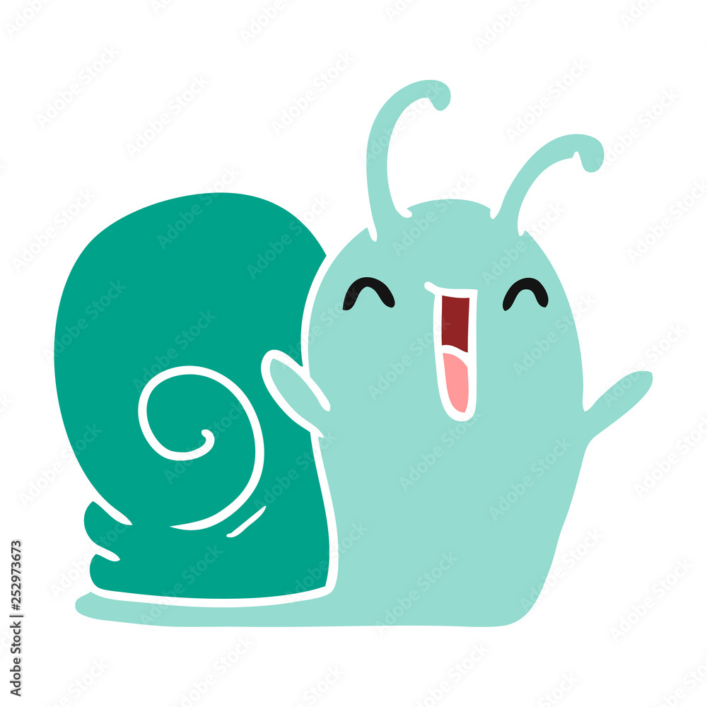 cartoon kawaii happy cute snail cartoon kawaii happy cute snail