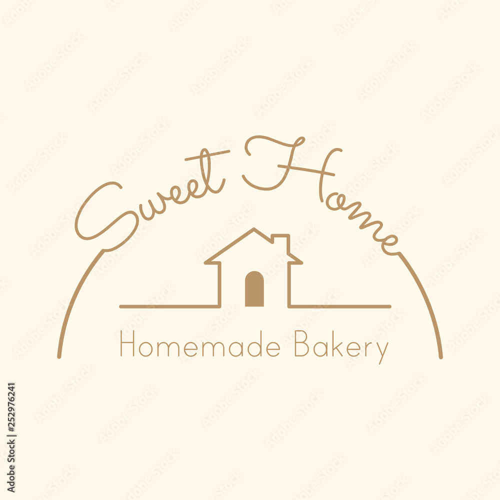 Sweet Home bakery brand Stock Vector | Adobe Stock
