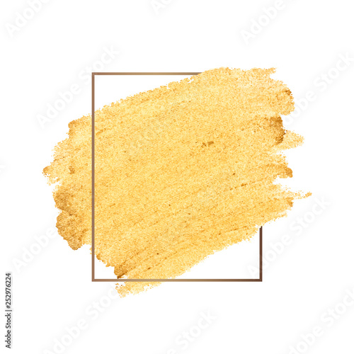 Gold brush stroke