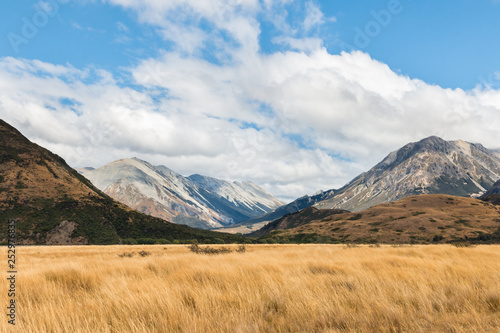 Craigieburn Range in Southern Alps, South Island, New Zealand