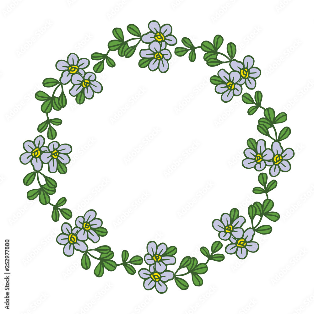Vector illustration violet wreath frames for greeting card hand drawn Vector illustration violet wreath frames for greeting card hand drawn